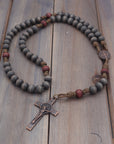 Logos Catholic Rosary - Durable Wooden Rosary for Men