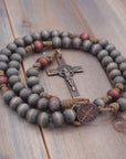 Logos Catholic Rosary - Durable Wooden Rosary for Men