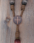 Logos Catholic Rosary - Durable Wooden Rosary for Men