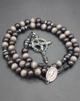 Memento Mori Paracord Rosary - Black Rosary for Men