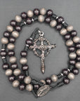 Memento Mori Paracord Rosary - Black Rosary for Men