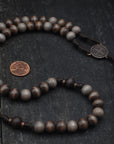 Rustic Benedictine Rosary - Handcrafted Wooden Beads & Copper Crucifix - Rosary Necklace